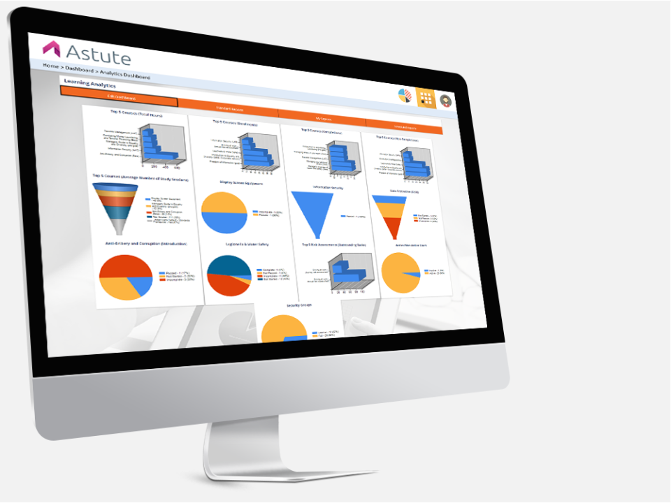 screenshot of Astute eLearning Platform